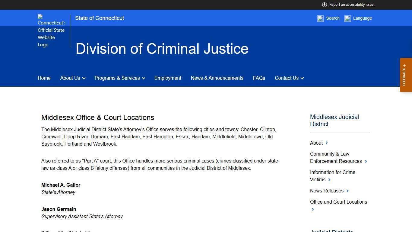 Middlesex Court Locations and Directions